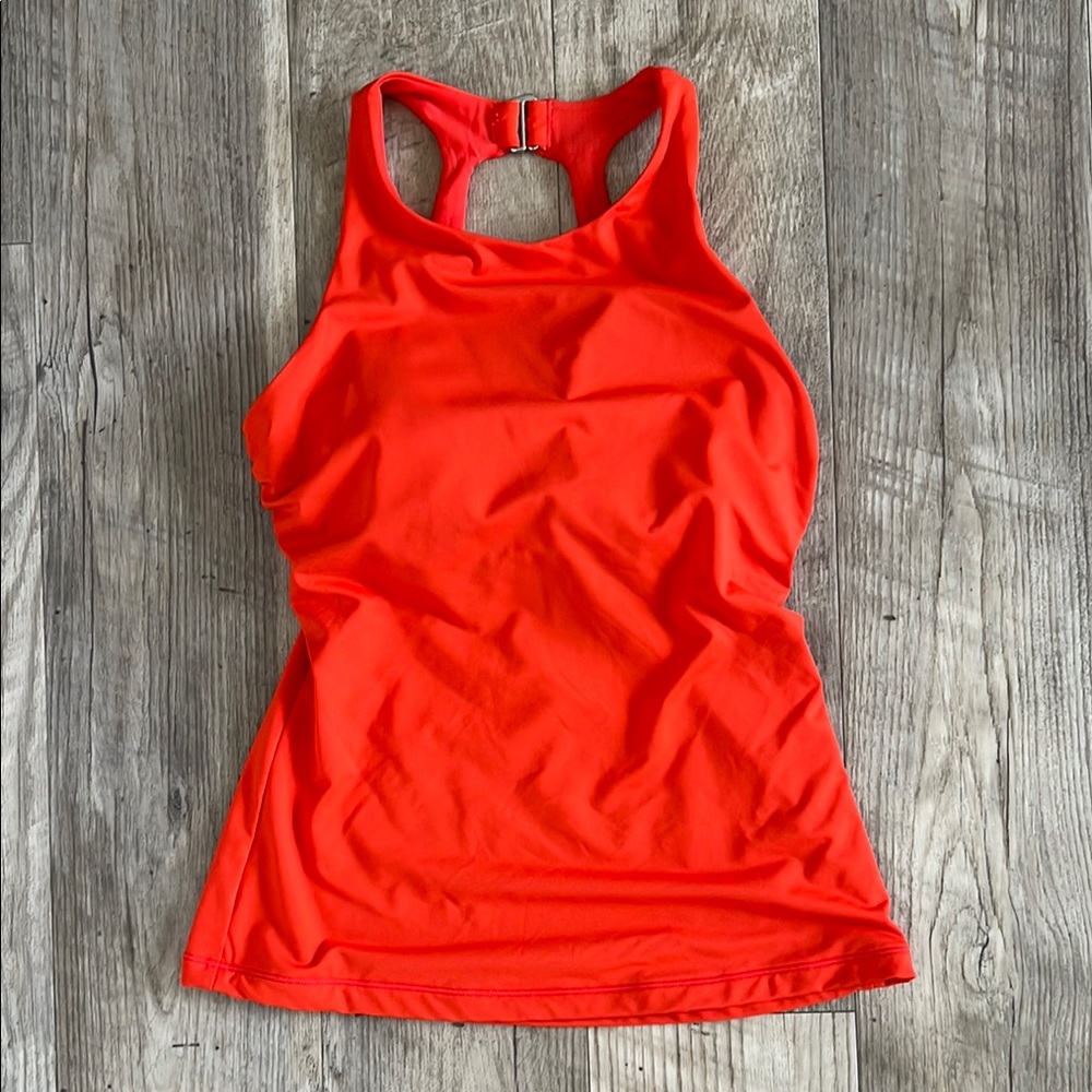 Athleta Red/Orange Tankini Top.